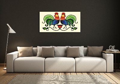 Quadro su vetro Motivo popolare dei galli