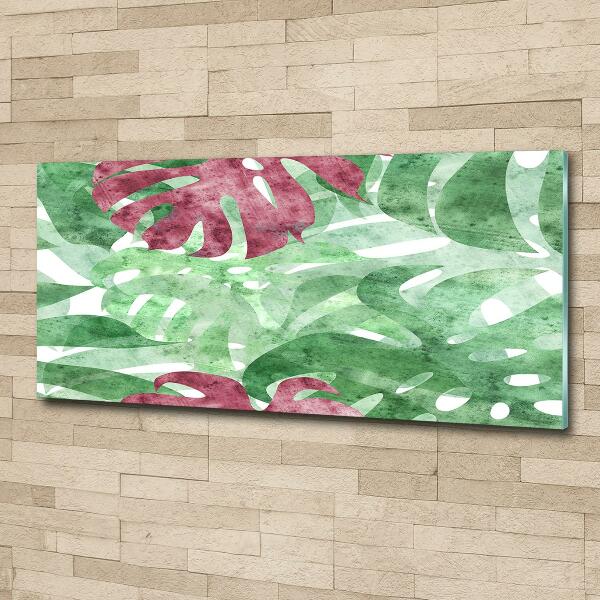 Quadro su vetro Monstera