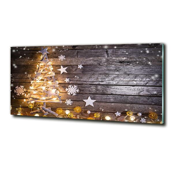 Quadro in vetro Albero di Natale illuminato