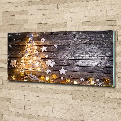 Quadro in vetro Albero di Natale illuminato