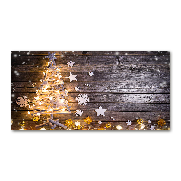 Quadro in vetro Albero di Natale illuminato