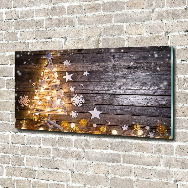 Quadro in vetro Albero di Natale illuminato
