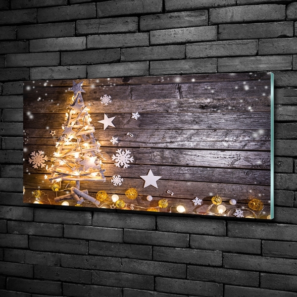 Quadro in vetro Albero di Natale illuminato