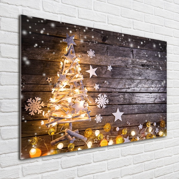 Quadro in vetro Albero di Natale illuminato