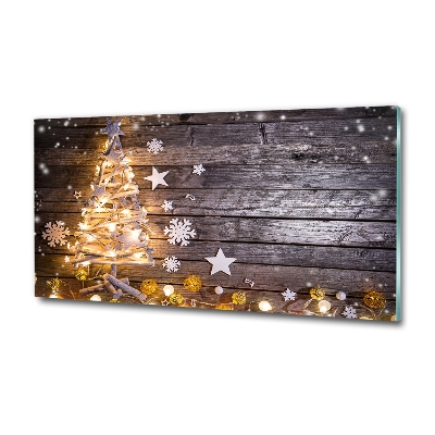 Quadro in vetro Albero di Natale illuminato