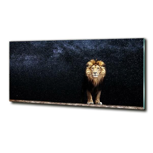 Quadro in verde Leone contro le stelle