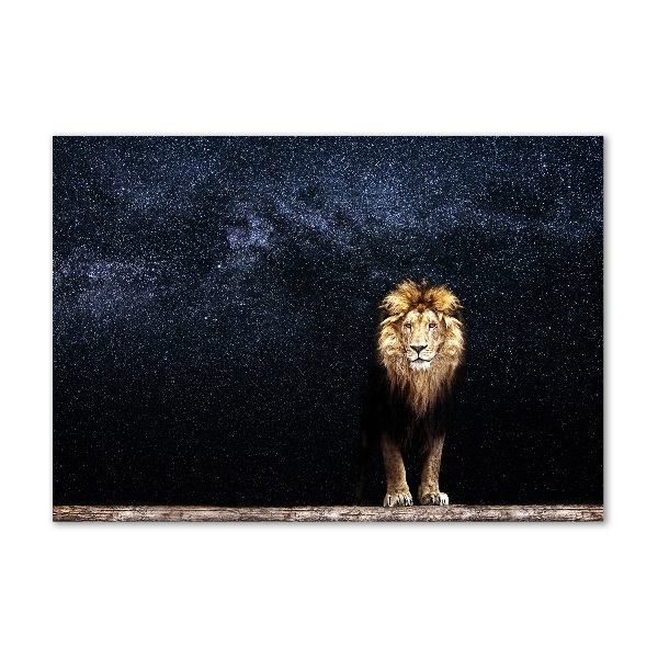 Quadro in verde Leone contro le stelle