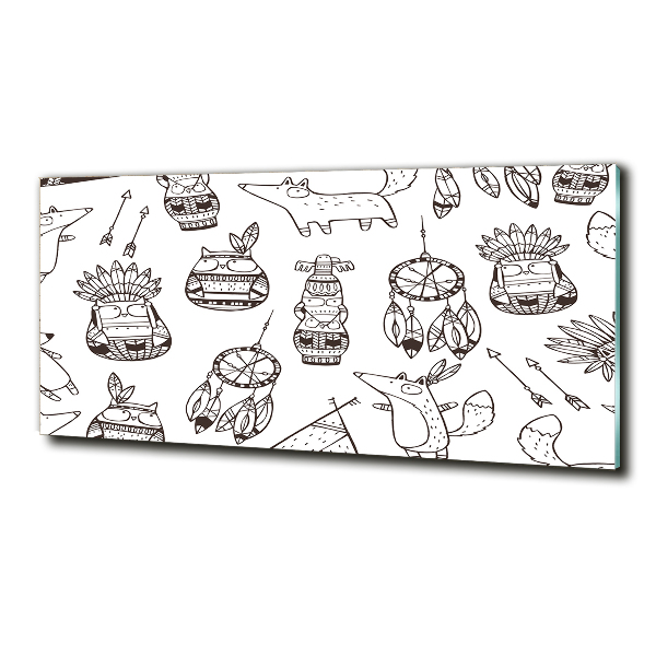 Quadro su vetro Gufi indiani