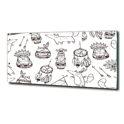 Quadro su vetro Gufi indiani