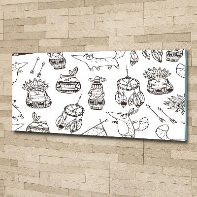 Quadro su vetro Gufi indiani