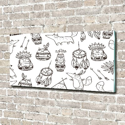 Quadro su vetro Gufi indiani