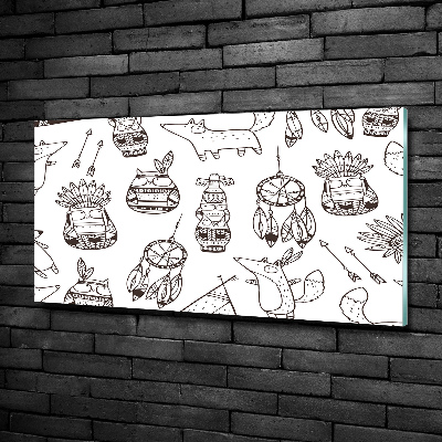 Quadro su vetro Gufi indiani