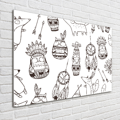 Quadro su vetro Gufi indiani