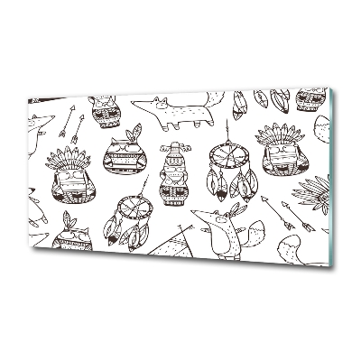 Quadro su vetro Gufi indiani