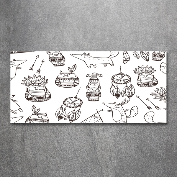 Quadro su vetro Gufi indiani