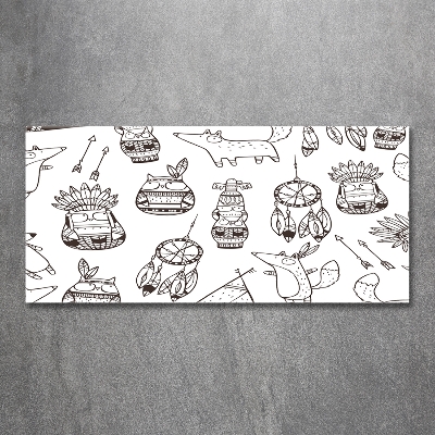 Quadro su vetro Gufi indiani