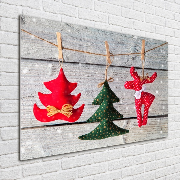 Quadro in verde Decorazioni su una corda