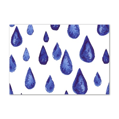 Quadro in vetro Gocce blu