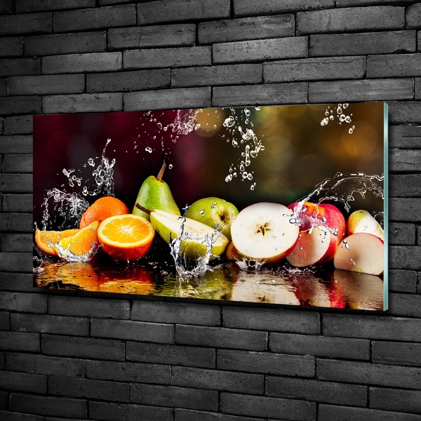 Quadro su vetro Frutta e acqua
