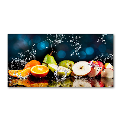 Quadro su vetro Frutta e acqua