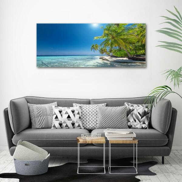 Quadro in vetro Spiaggia delle Maldive