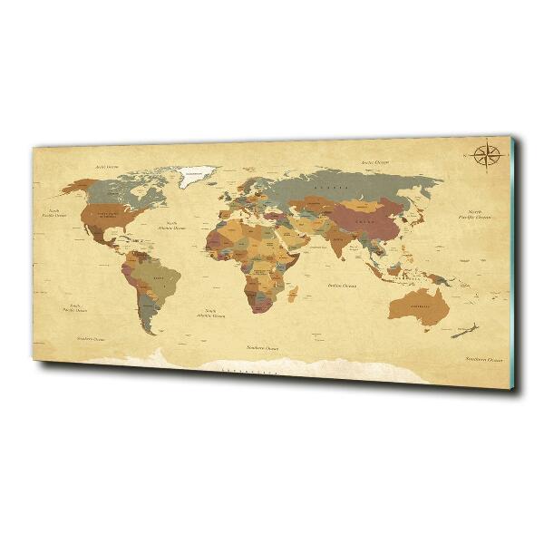 Quadro vetro Mappa politica