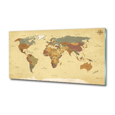 Quadro vetro Mappa politica