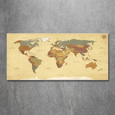 Quadro vetro Mappa politica