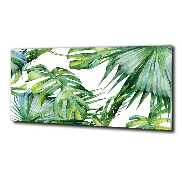 Quadro in verde Foglie tropicali
