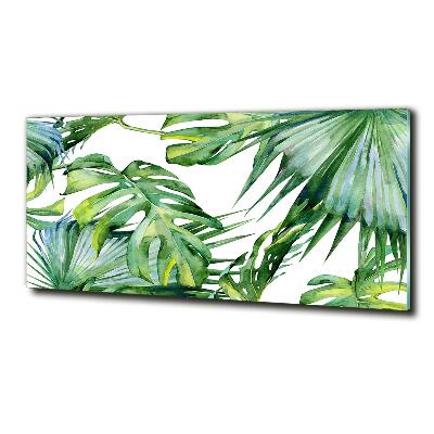 Quadro in verde Foglie tropicali