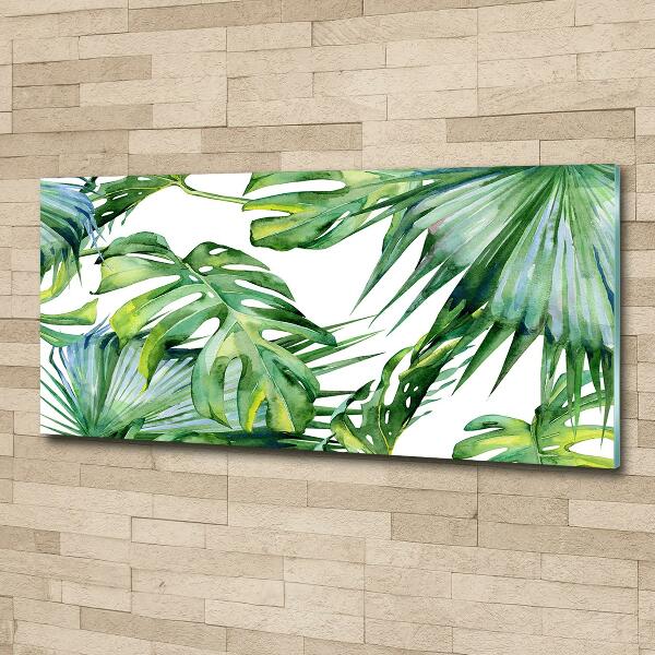 Quadro in verde Foglie tropicali