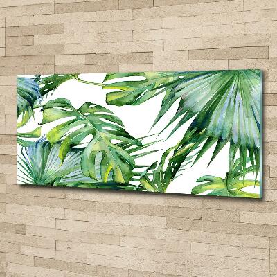 Quadro in verde Foglie tropicali