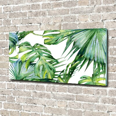 Quadro in verde Foglie tropicali