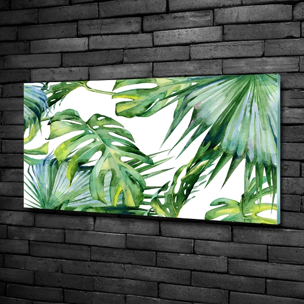 Quadro in verde Foglie tropicali
