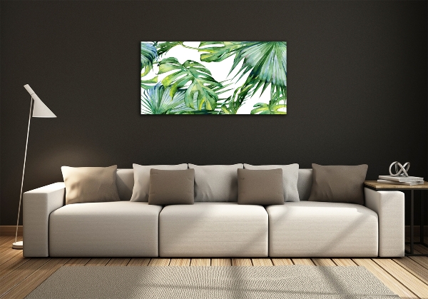 Quadro in verde Foglie tropicali