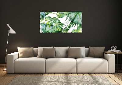 Quadro in verde Foglie tropicali