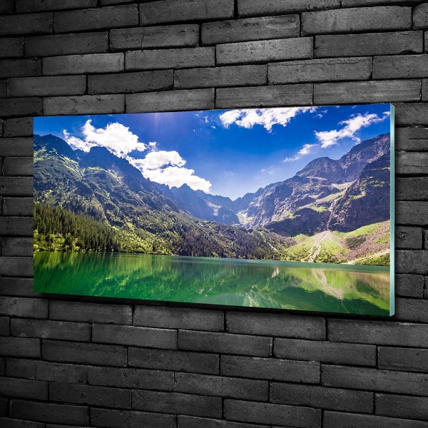 Quadro su vetro L'occhio del mare dei Monti Tatra