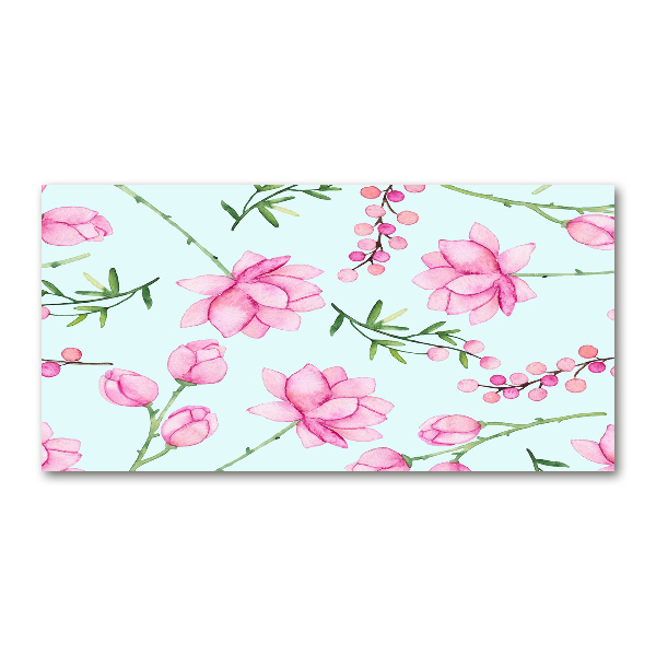 Quadro vetro Fiori e bacche