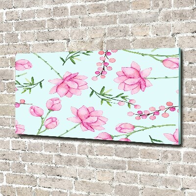 Quadro vetro Fiori e bacche