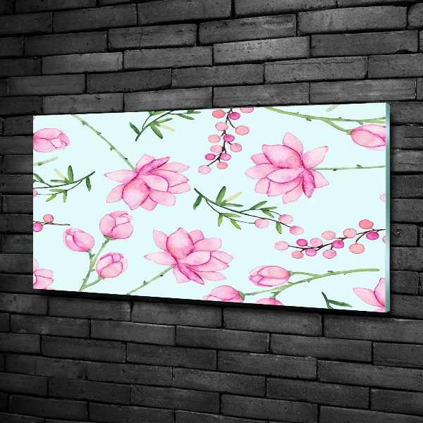 Quadro vetro Fiori e bacche