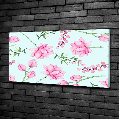 Quadro vetro Fiori e bacche