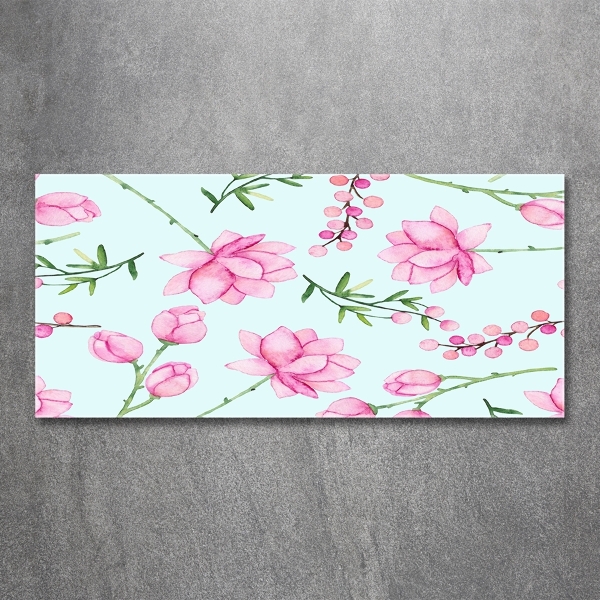 Quadro vetro Fiori e bacche