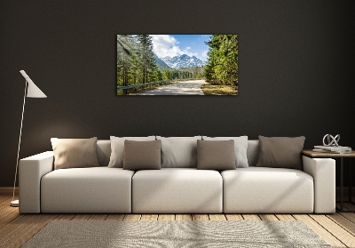 Quadro su vetro Strada dei Monti Tatra