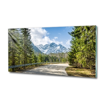 Quadro su vetro Strada dei Monti Tatra