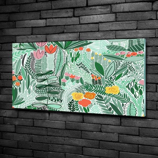 Quadro in verde Motivo floreale