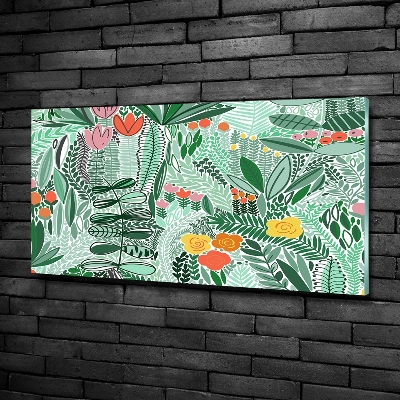 Quadro in verde Motivo floreale