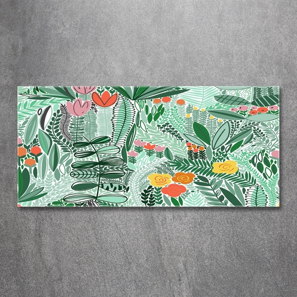Quadro in verde Motivo floreale