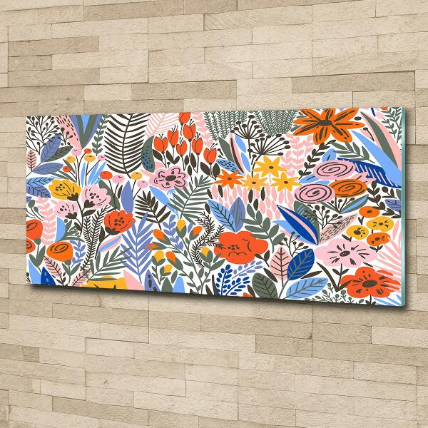 Quadro su vetro Motivo floreale