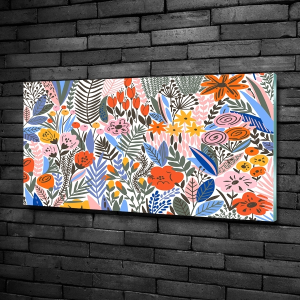 Quadro su vetro Motivo floreale