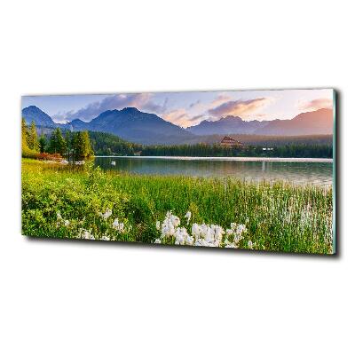 Quadro vetro Lago tra le montagne